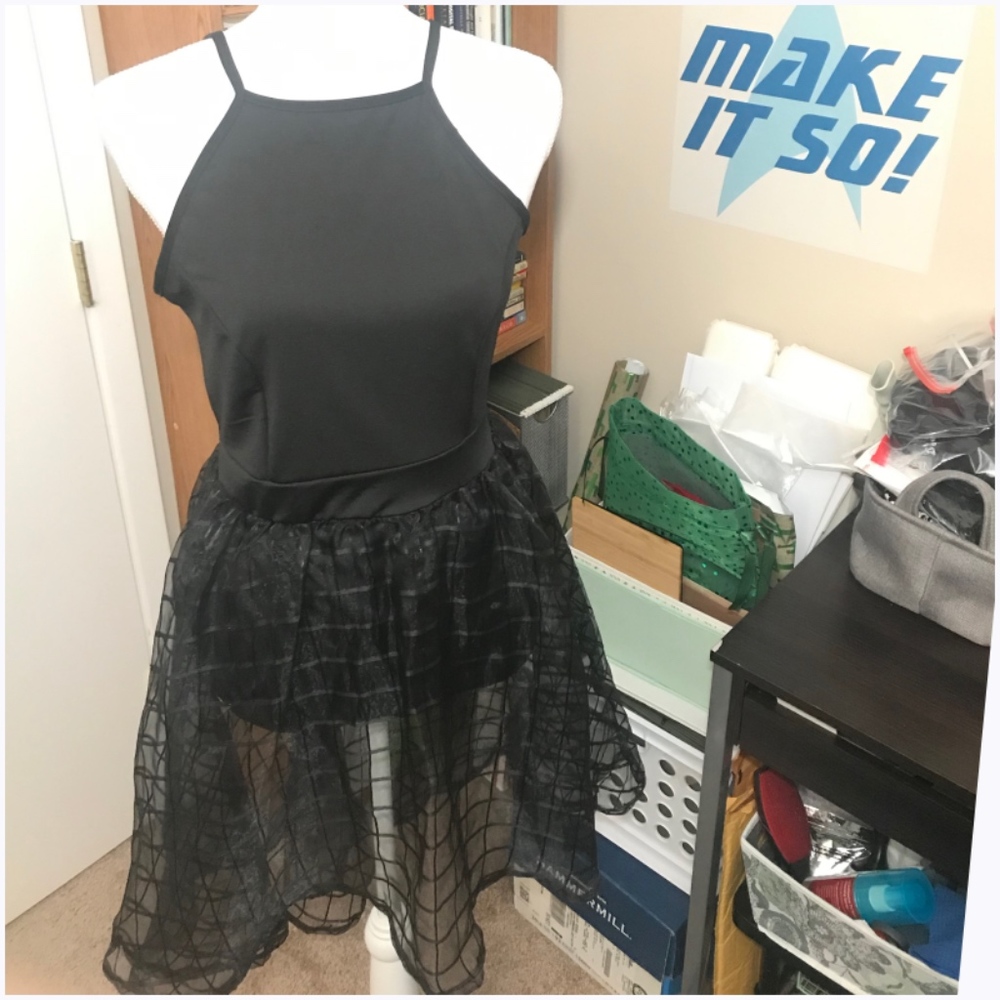 Dress w/Attached Bodysuit; L